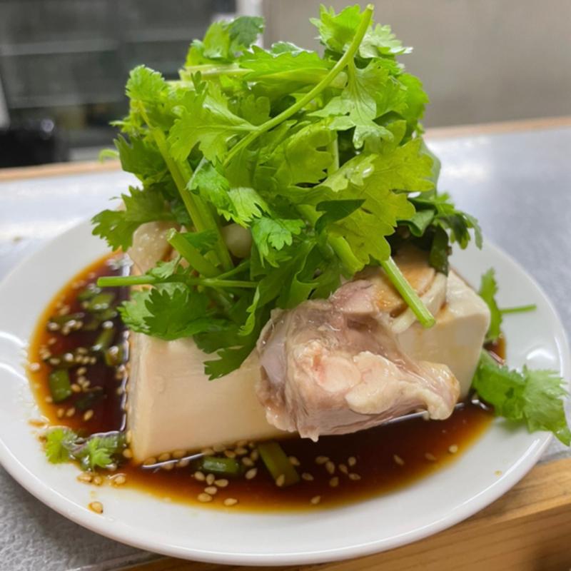 パクチーよだれやっこ(大衆食堂スタンド そのだ 親不孝通り店)