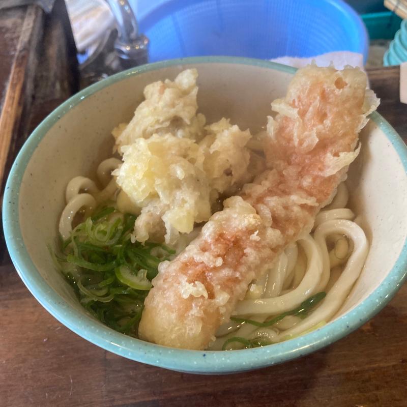 とり天ちくわ天うどん(おにやんま　五反田本店)