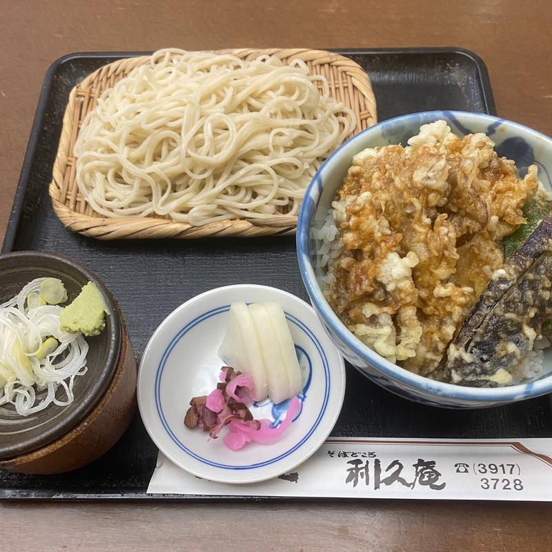 舞茸天丼セット(利久庵)