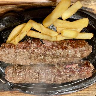 ブロンコおじさんのこだわり炭焼きがんこハンバーグ300g