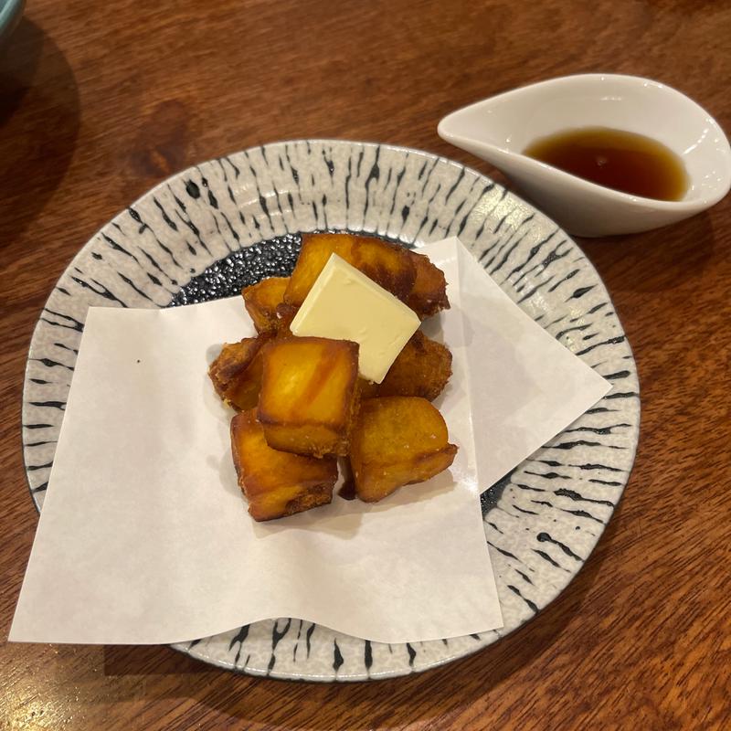 揚げさつまいもバターメープルシロップ添え(魚介料理海)