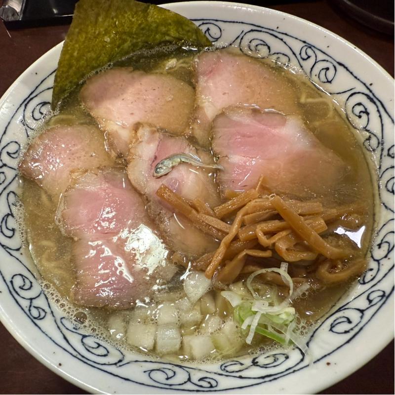 塩煮干しラーメン、チャーシュー追加(中華そば 敦)