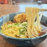 うどん中華ミックス(大) かきあげトッピング(長命うどん 南陽町店)