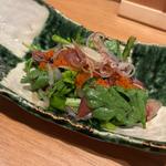 ホタルイカ・白魚・春菊和え
