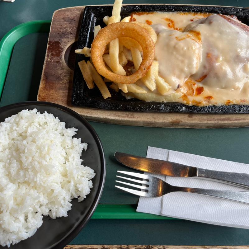 ダブルハンバーグステーキ(ラッキーピエロ 戸倉店)