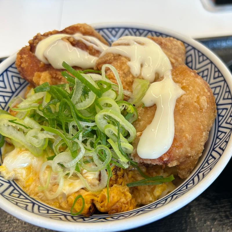 唐揚げ親子丼(吉野家 宇都宮城東店)