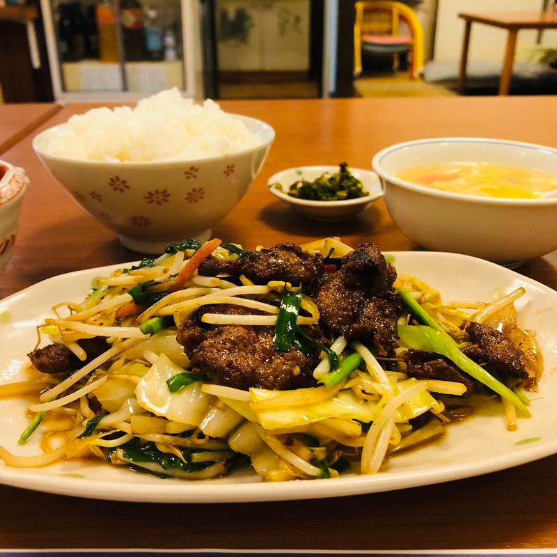 ニラレバ定食(桃園酒家 )