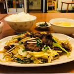 ニラレバ定食