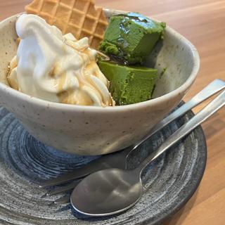 黒蜜ゼリー抹茶ムース