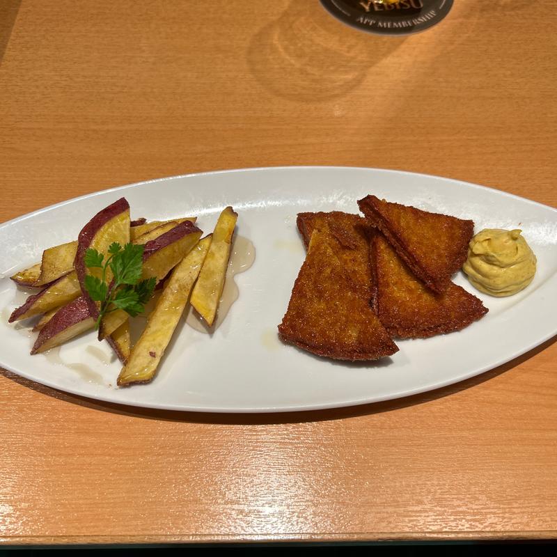 徳島名物 フィッシュカツ＆なると金時フライ(YEBISU BAR（ヱビスバー） 大崎店)