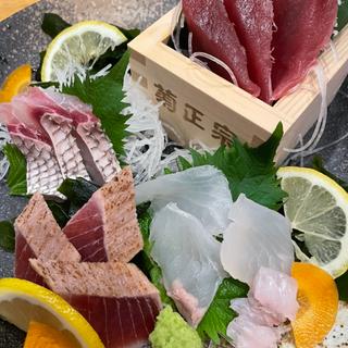 刺身四点盛り(あぶりゃんせ百干)