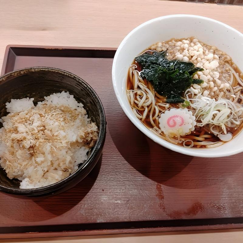 かけ蕎麦  鯖飯(嵯峨谷 新橋銀座口店)