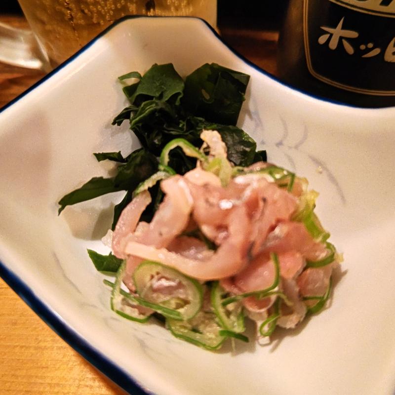 真アジのたたき(立ち呑み処 まるま)