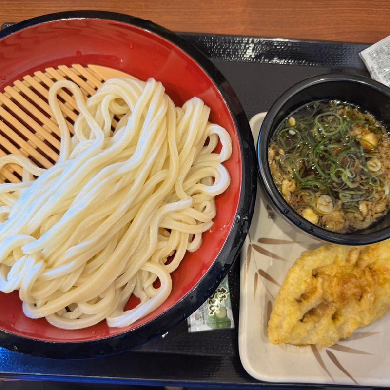 ざるうどん大＋蓮根天(丸亀製麺羽生)