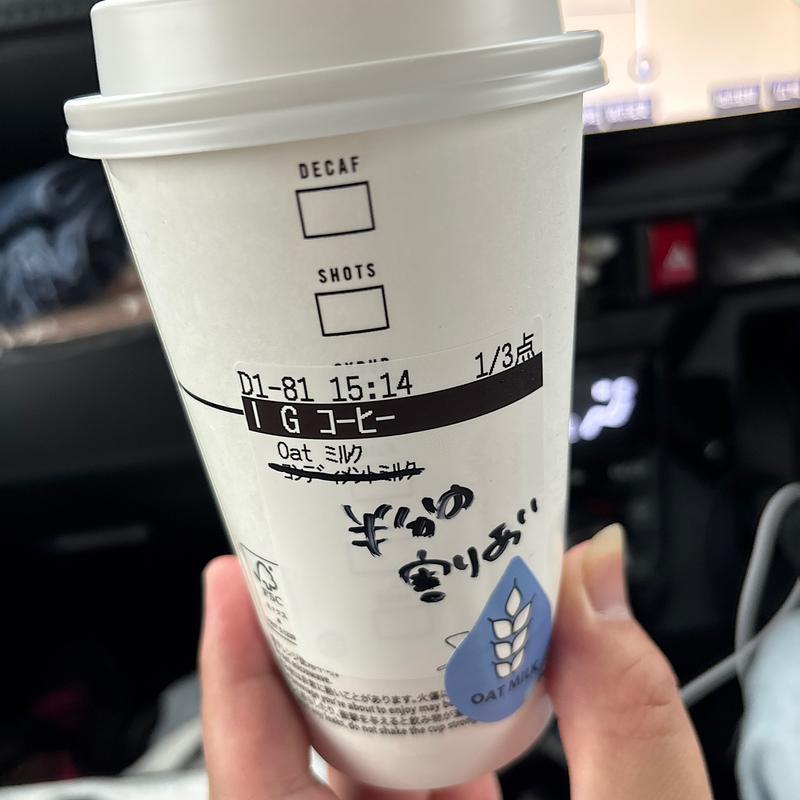 コーヒーオーツミルク(スターバックス コーヒー 新潟亀田店)