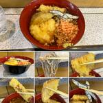 冷やしそばに塩とり天にちくわ天に玉ねぎ天(デイリーチコ)