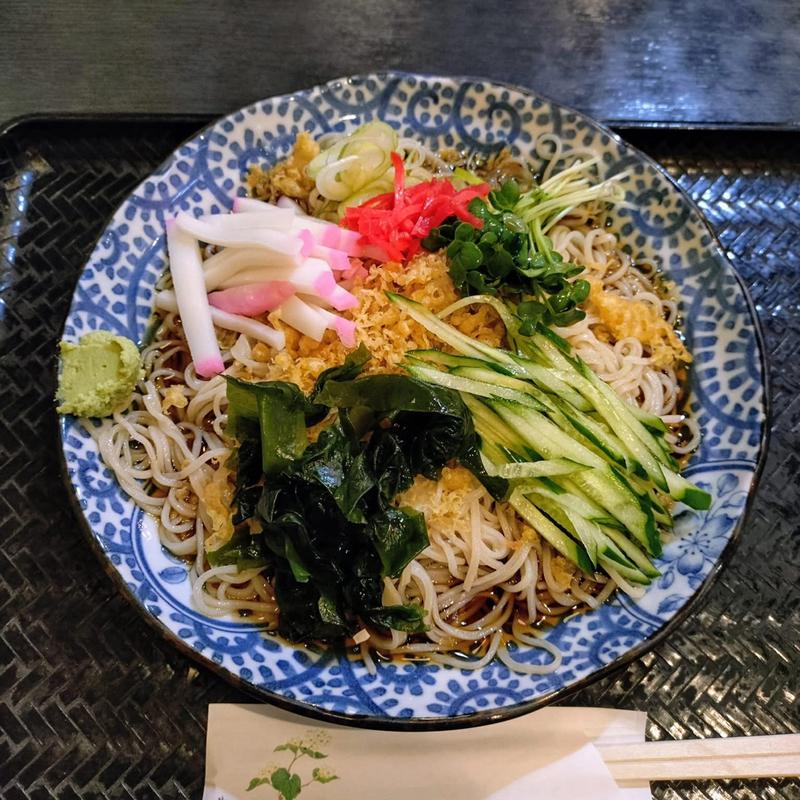 冷やしたぬきそば(そば処 もりた)