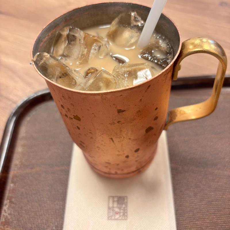 アイス黒糖ミルクコーヒー(上島珈琲店 大阪証券取引所店)