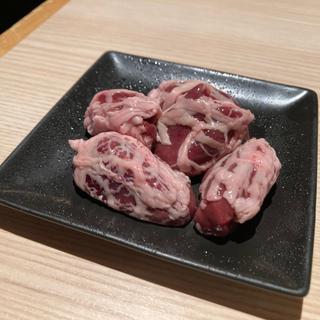 新鮮レバーのアミ脂焼き