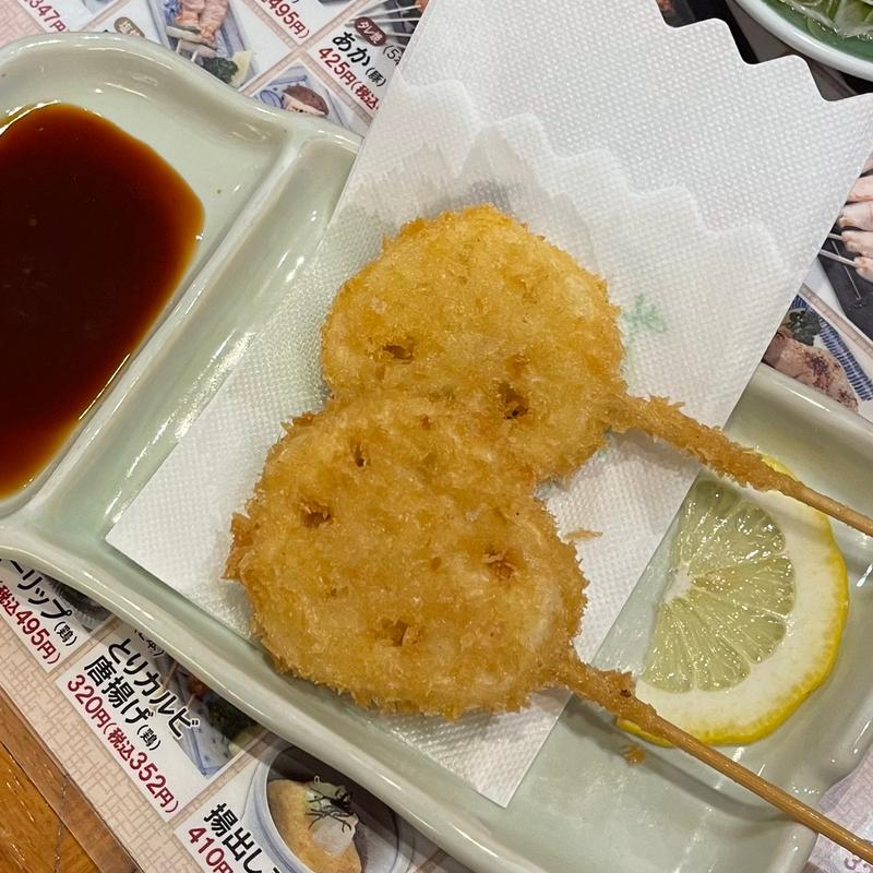 レンコン揚げ(やきとりの名門秋吉 梅田店)