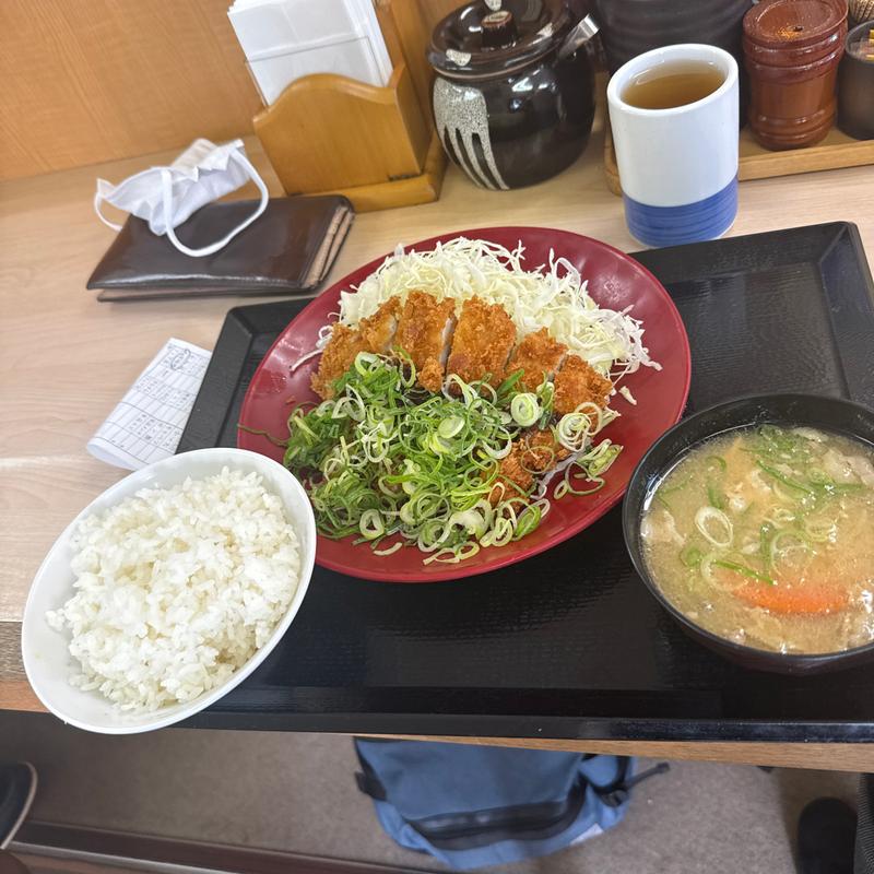 ネギ味噌チキンカツ定食(かつや 浅草店)