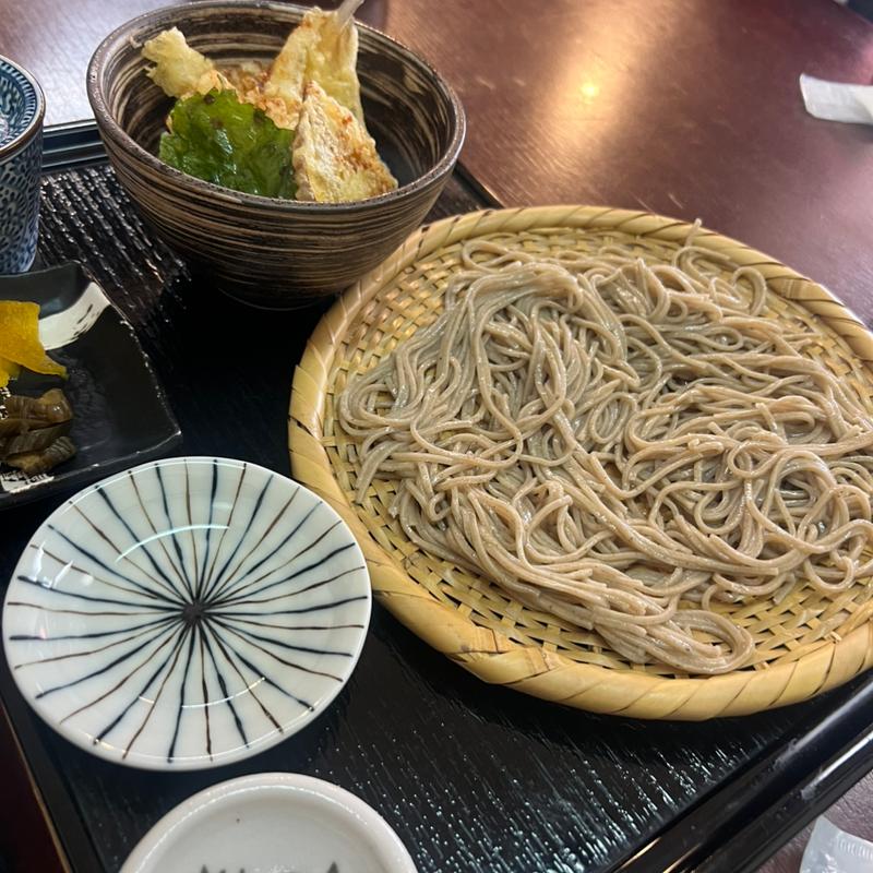 十割そばとキスの天丼(あずみの庵 )