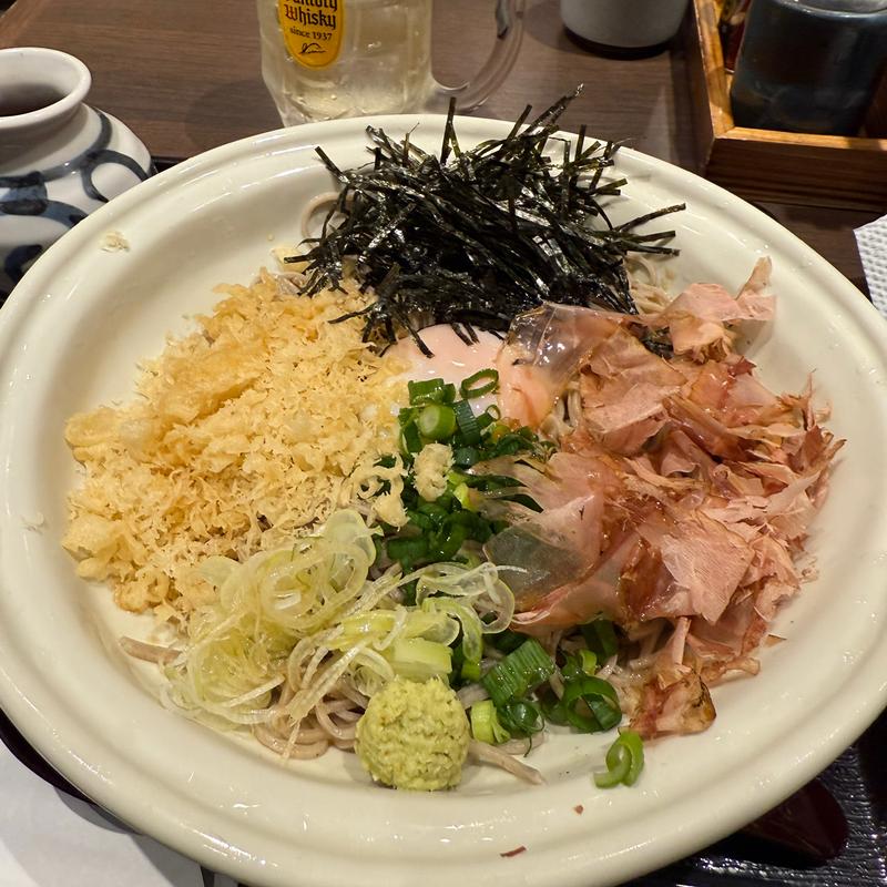 冷し月見ぶっかけそば (信州そば処 そじ坊 三軒茶屋キャロットタワー店)