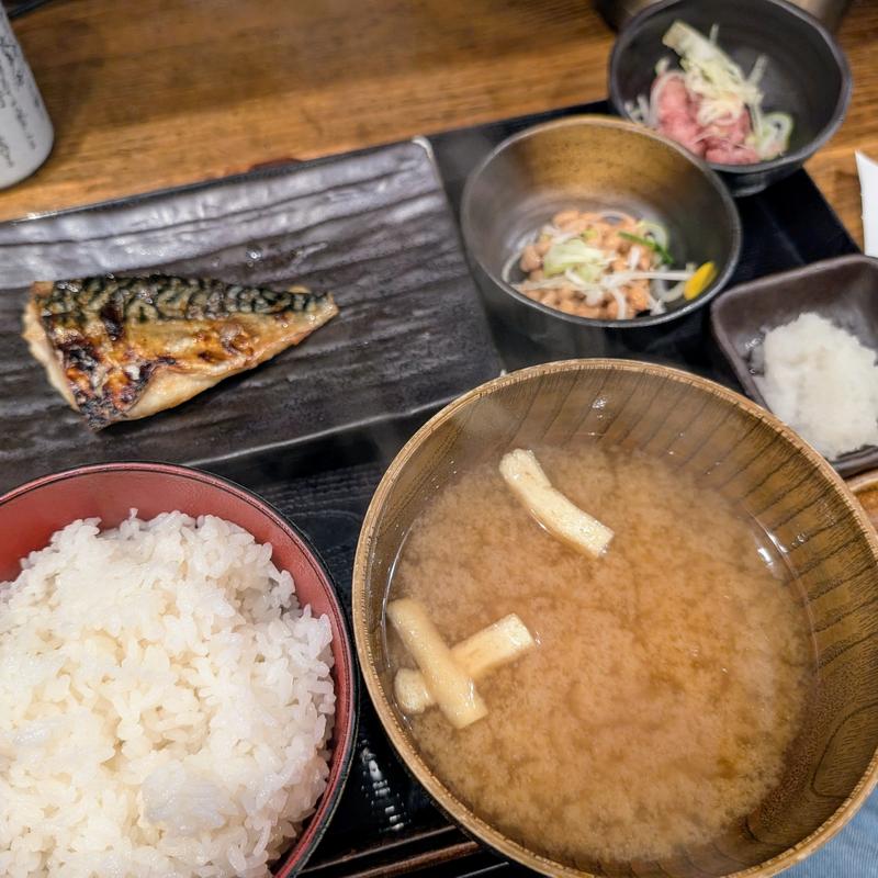 朝さば文化干し定食(しんぱち食堂 浅草店)
