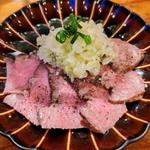 香味ネギのタンカルパッチョ(串焼き。ビストロガブリ 野毛一番街店)
