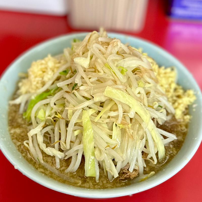 小ぶた2枚煮干しニンニクヤサイ(ラーメン二郎 中山駅前店 )