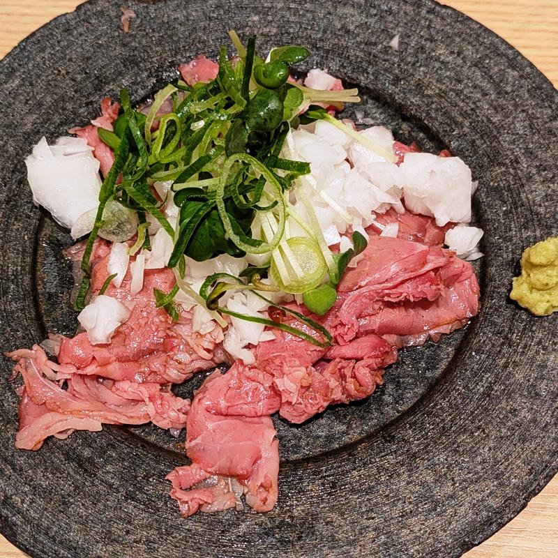 ローストビーフのカルパッチョ鬼おろし(鮨・酒・肴 杉玉 鹿島田 )