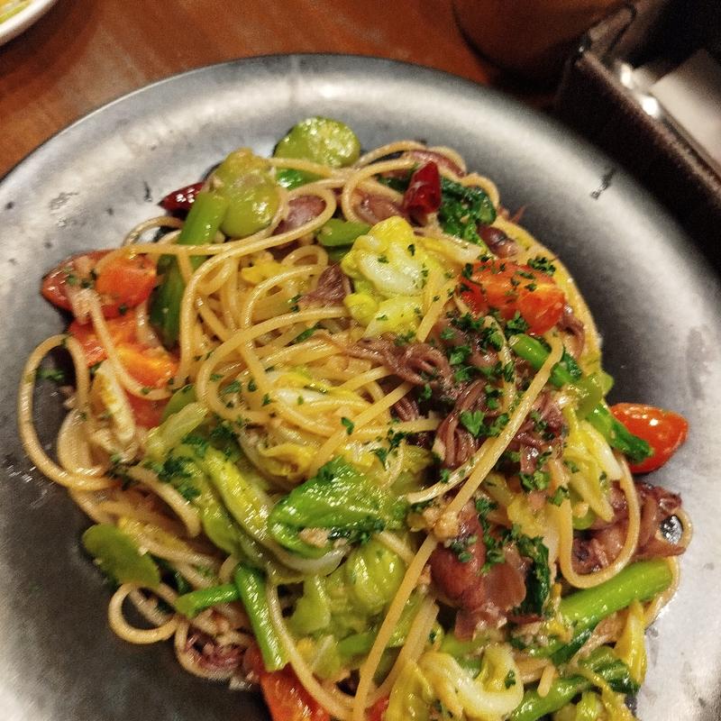 ホタルイカのペペロンチーノ(酒屋ばる Tocci 錦糸町店)