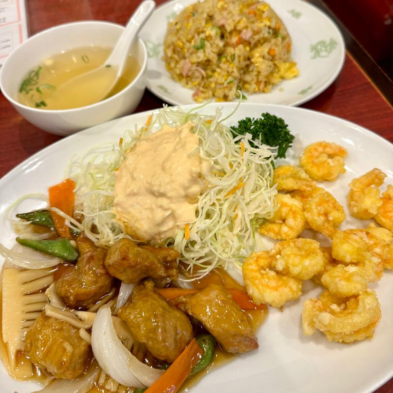 酢豚定食のライスをやきめし小に変更(雁飯店 茨木本店)