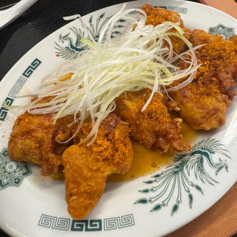 ドラゴンチキン定食(日高屋 我孫子南口店)