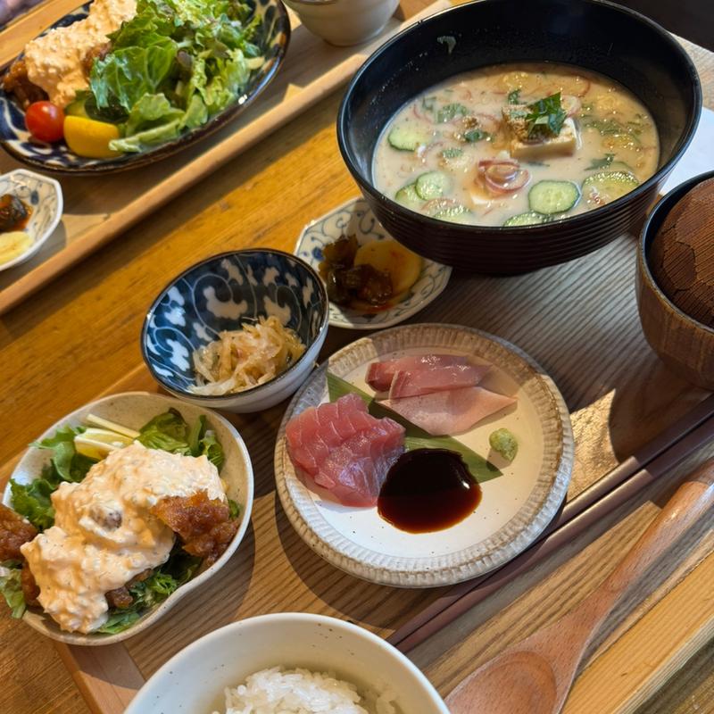 冷や汁定食(宮崎風土 くわんね Quwanne)