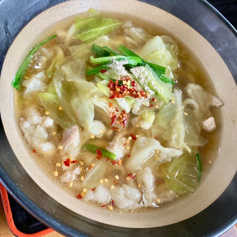 もつうどん(国境食堂)