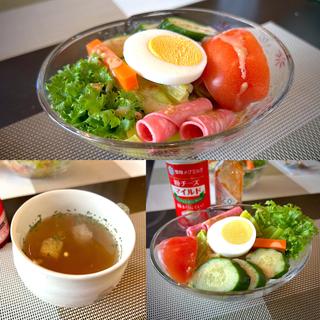 サラダ＆野菜スープ