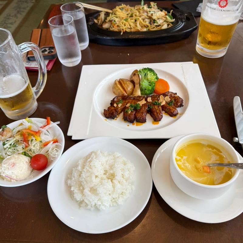 トンテキ定食(フェニックスカントリークラブ)