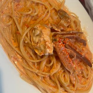 小エビとワタリガニのかにクリームパスタ(オステリア バッカーノ)