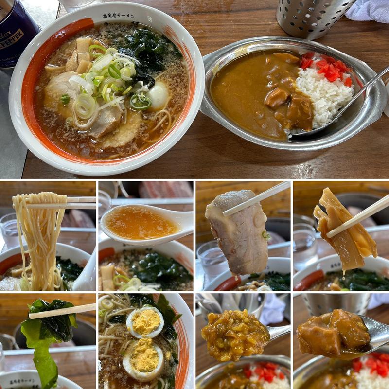 ラーメン半カレーセットにゆでたまご(高円寺ラーメン タロー軒)