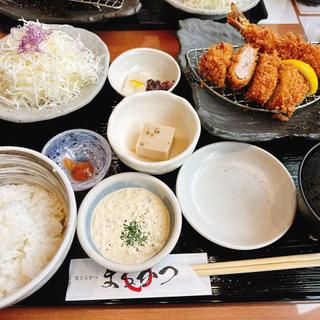 大えびフライ&ヒレかつ定食(まるかつ橿原店)