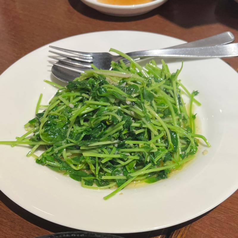 豆苗のさっぱり炒め(刀削麺・火鍋・西安料理 XI`AN（シーアン）後楽園店)