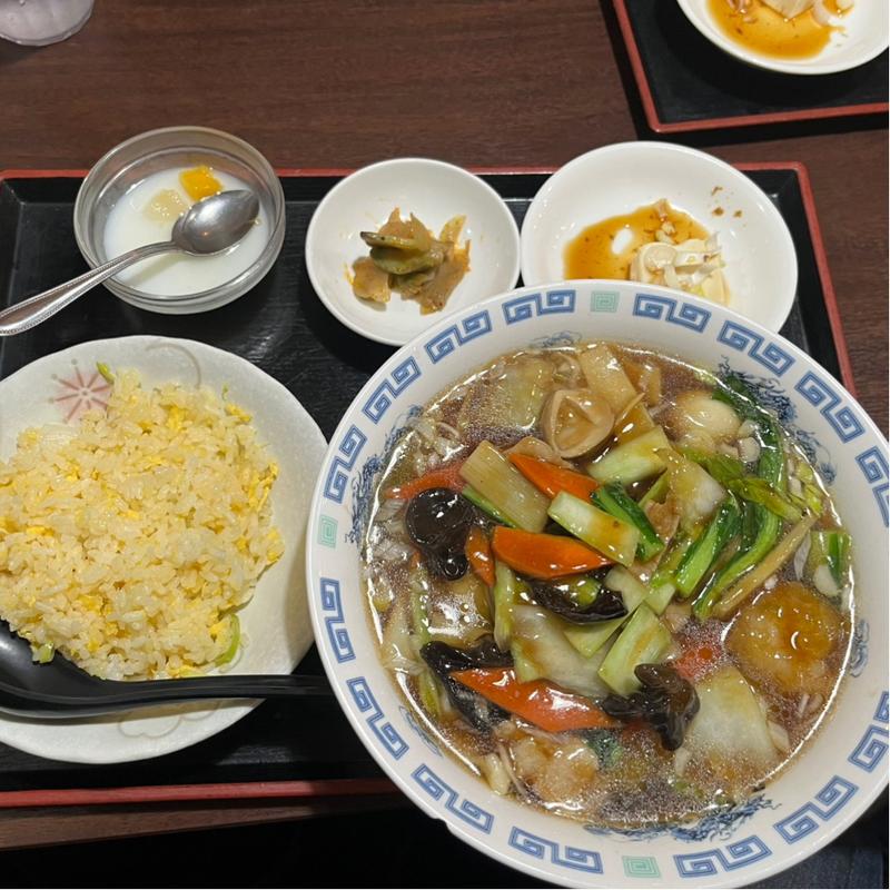 五目ラーメン+半炒飯(中華料理 福禄 川崎)