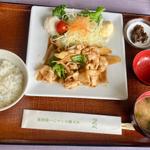 麦豚の生姜焼き定食(大千葉カントリー倶楽部)