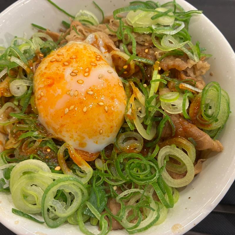 ネギ玉牛丼豚汁セット(松屋 川崎京町店)