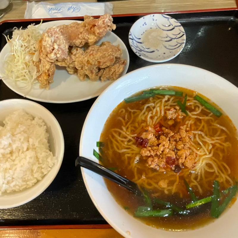 鶏肉の唐揚げセット(台湾料理 福亭)