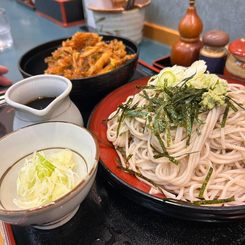 二枚ざるとミニかき揚げ丼(小諸そば 六本木店)