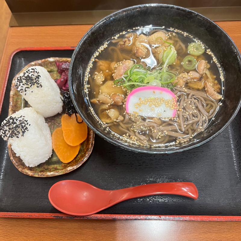 鶏塩そば　おにぎり🍙2個(道の駅 高千穂 : レストラン)