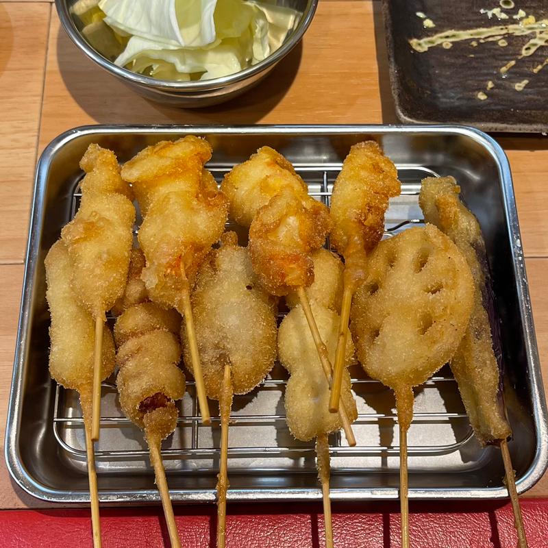 大海老入り10本盛り(大衆串かつ酒場なかむら 福島店)