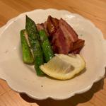 アスパラとベーコンの鉄板焼き